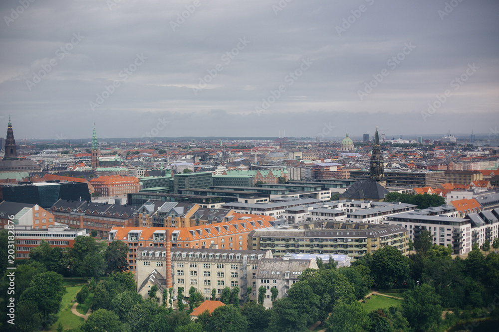 View over Copenhagen from Above
