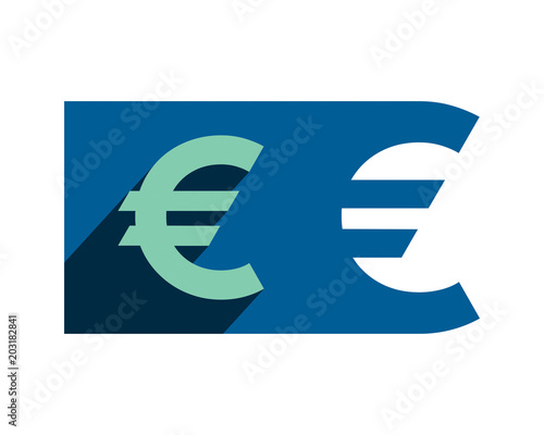 euro initial letter gestalt typography typeset logotype alphabet font image vector icon logo symbol