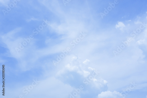 Empty sky  blue sky background with tiny clouds