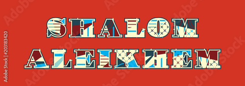 Shalom Aleikhem Concept Word Art Illustration