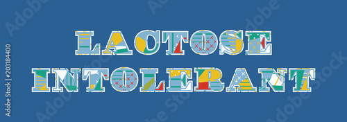 Lactose Intolerant Concept Word Art Illustration