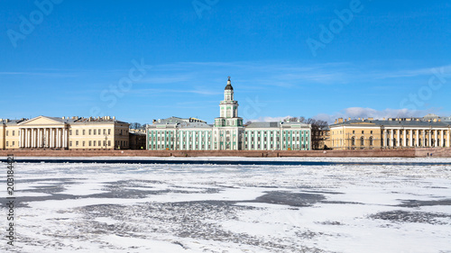Universitetskaya Embankment with baroque palaces