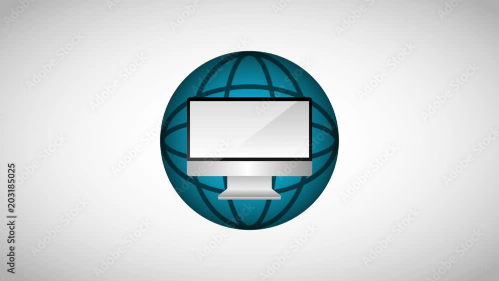 world with smartphone computer tablet gadgets technology animation world with smartphone computer tablet gadgets technology animation