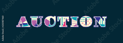 Auction Concept Word Art Illustration