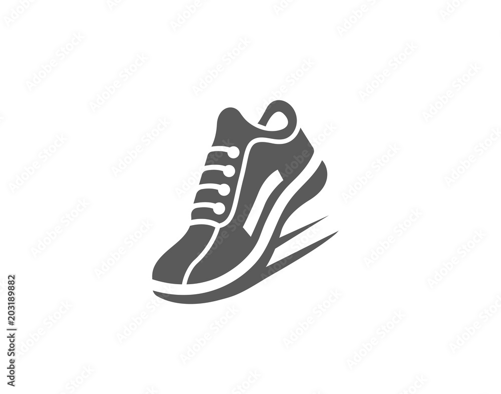 Modern Fast Running Sports shoe icon Stock Vector | Adobe Stock