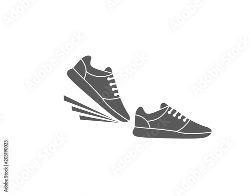 Sports shoes walking icon 