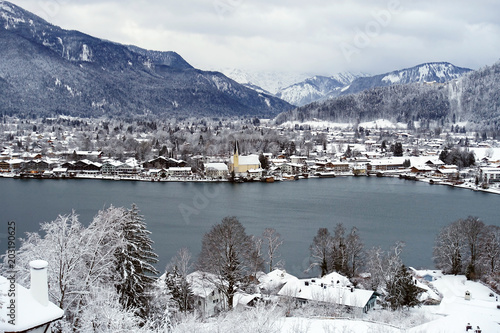 View of Rottach Egern in Winter