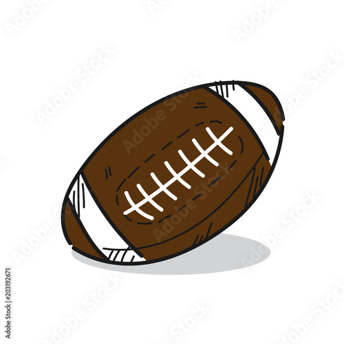 American Football illustration on a white backgroundillustration on a white background