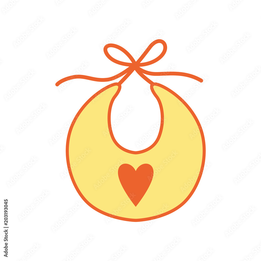 Baby bib vector Illustration on a white background Baby bib vector Illustration on a white background