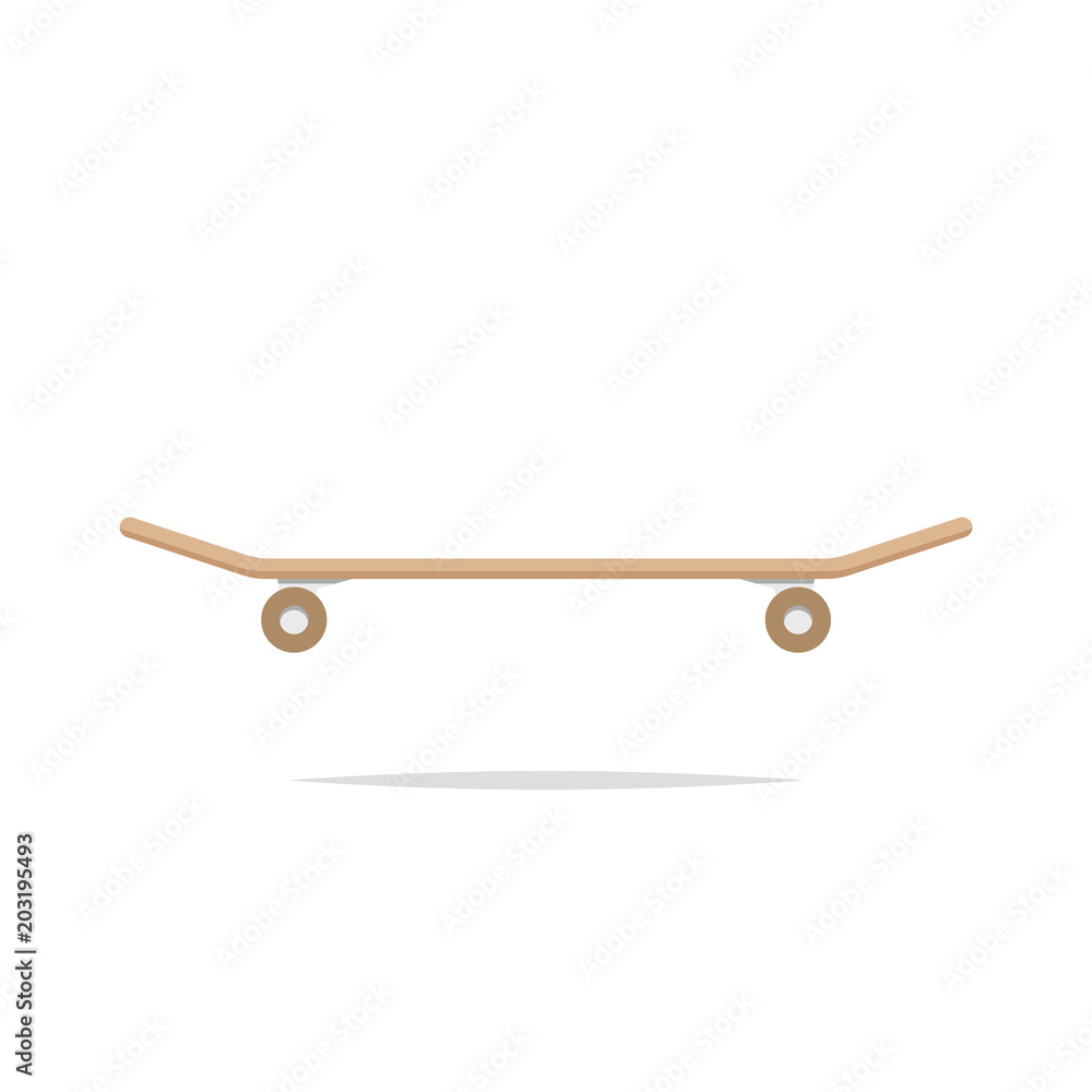 Skateboard side view vector isolated Stock Vector | Adobe Stock