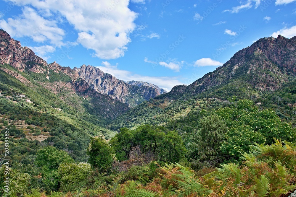 Corsica-view on village Ota