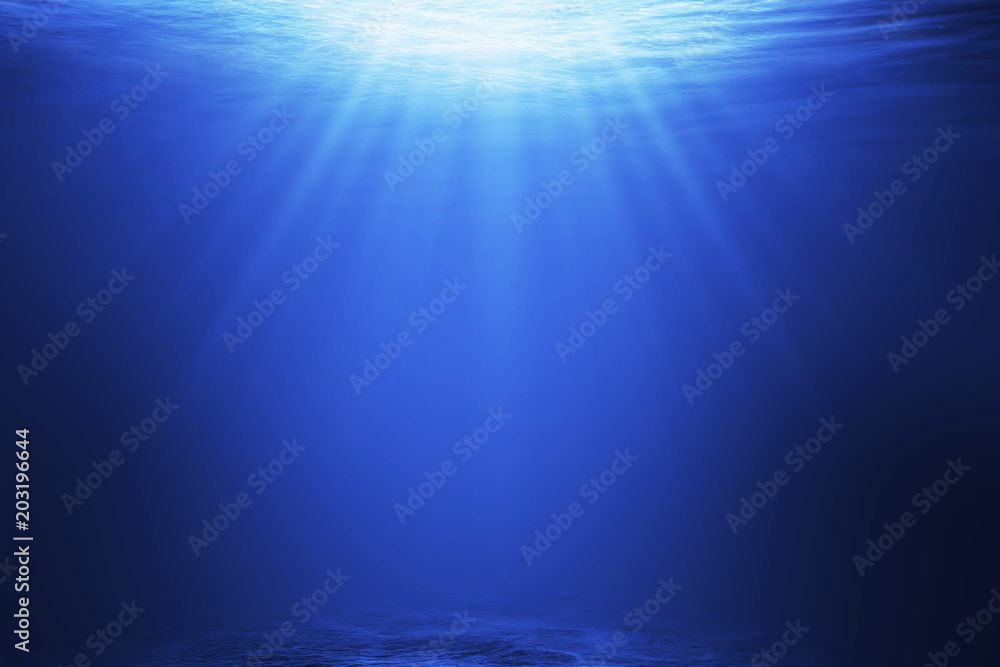 Abstract underwater background in the sea