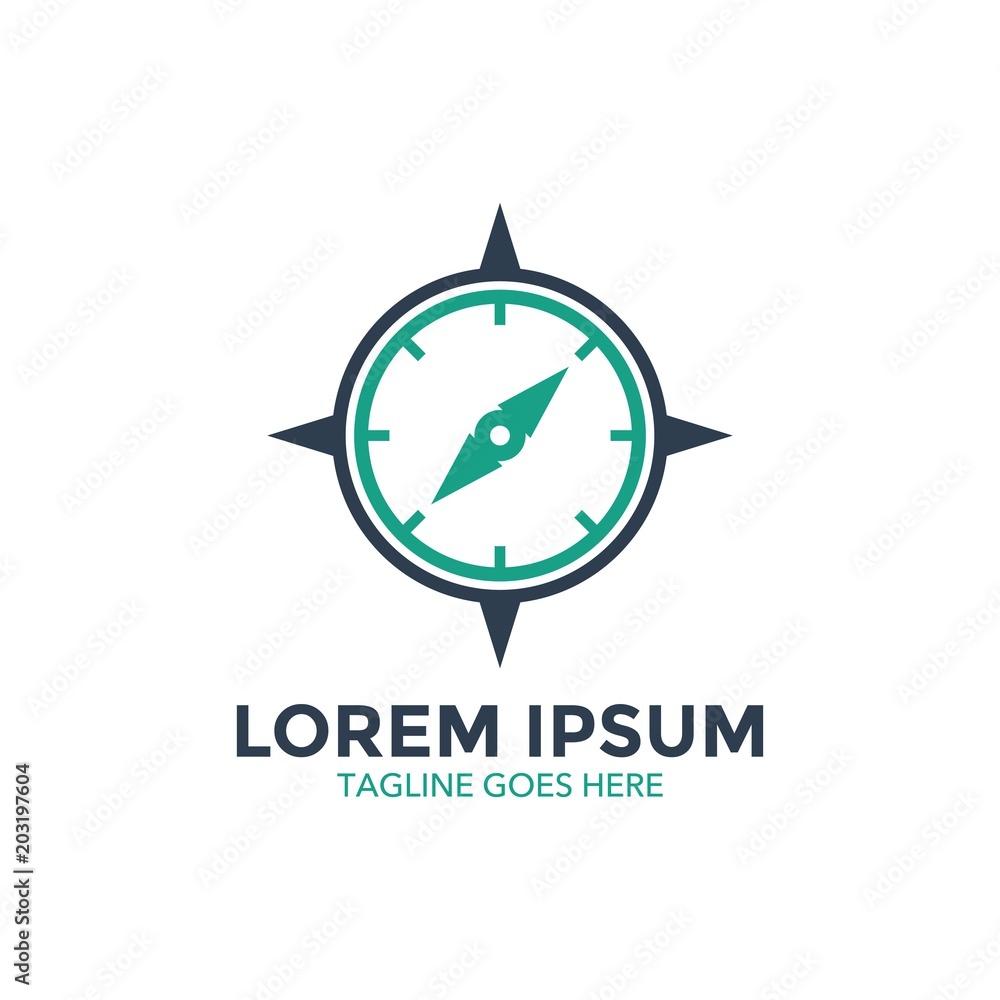 compass logo. vector illustration. icon compass logo. vector illustration. icon