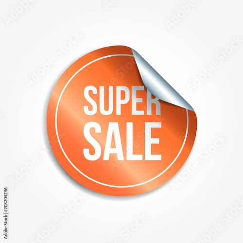 Super Sale Shopping Vector Sticker