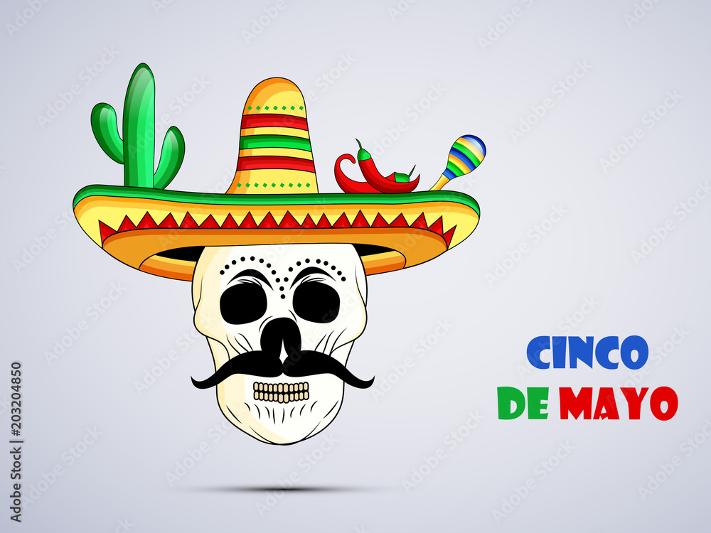 Illustration of background for Cinco De Mayo Illustration of background for Cinco De Mayo