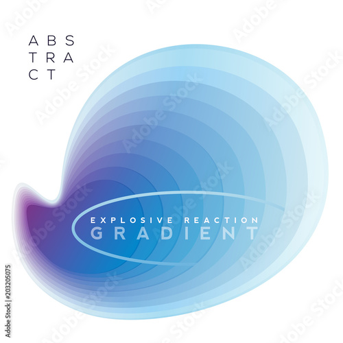 Explosive gradient banner composition, colorful topography blend shapes, Eps10 vector.