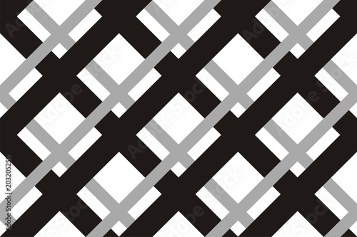 Geometric seamless pattern with intersecting lines, grids, cells. Criss-cross background Vector illustration
