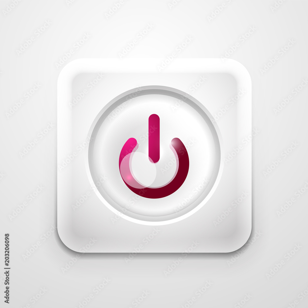 Power button technology logo, digital art techno concept, on off icon Power button technology logo, digital art techno concept, on off icon