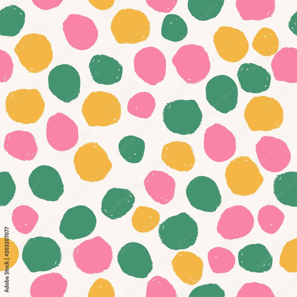 Colorful brush dots seamless pattern. Summer background Colorful brush dots seamless pattern. Summer background