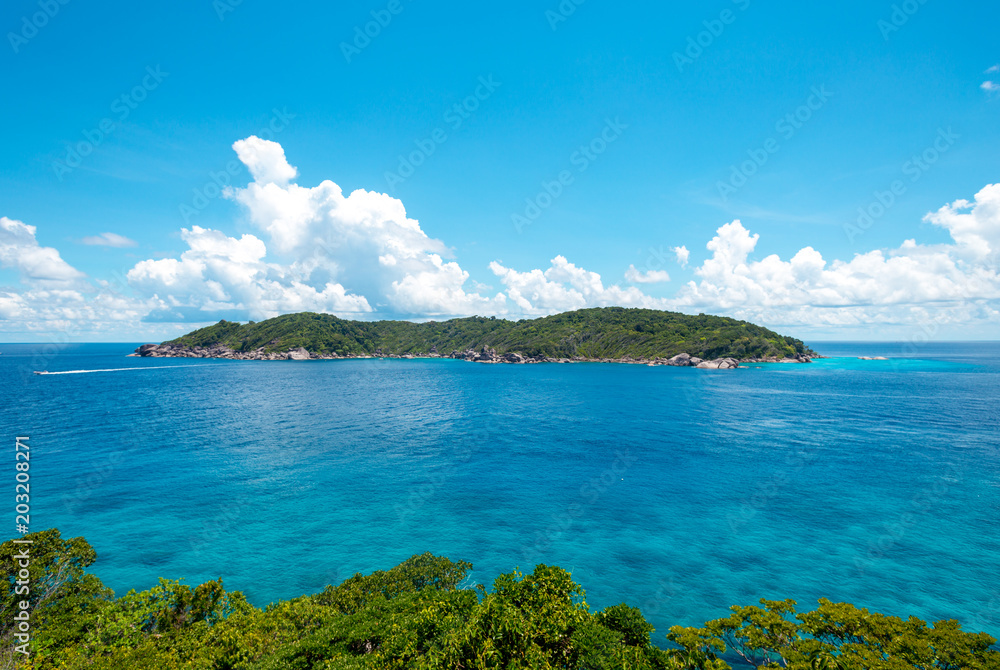 Fototapeta premium Rocks , sea and blue sky