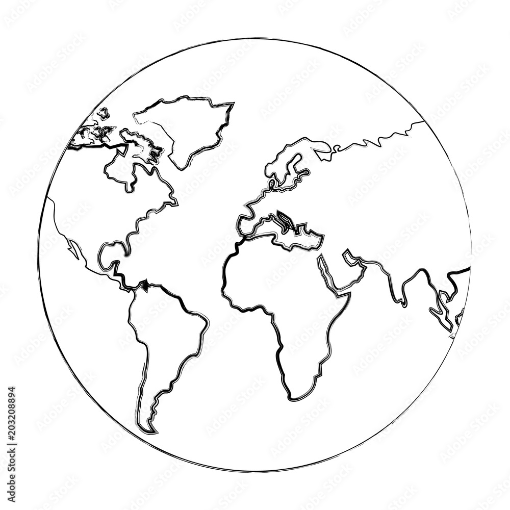 globe map world location gps navigation vector illustration