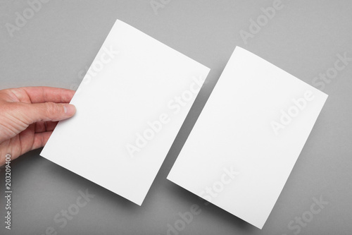 A5 paper page template, flyer blank mockup.