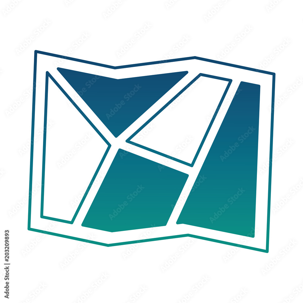 paper map guide icon vector illustration design