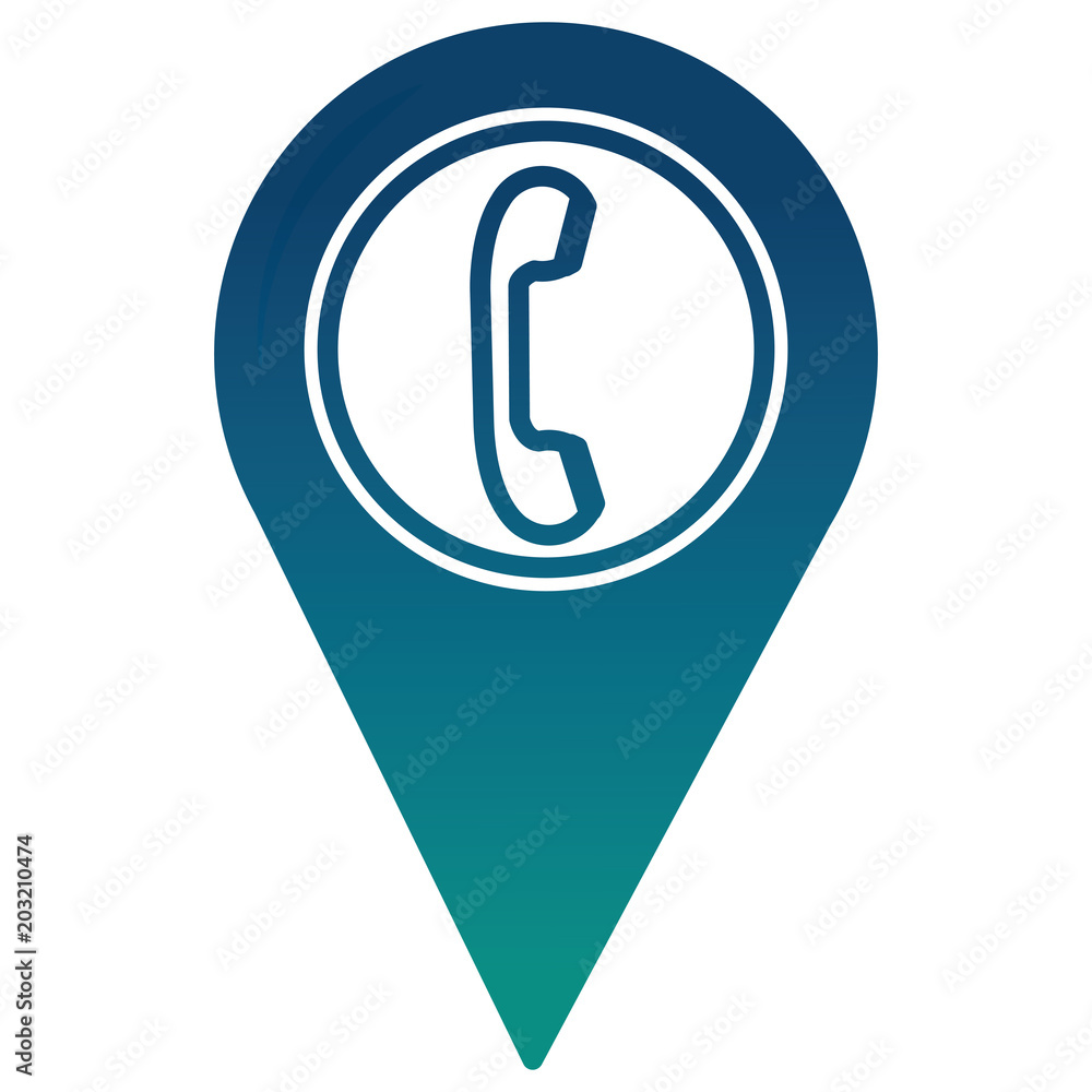 pin pointer location with telephone sign vector illustration design pin pointer location with telephone sign vector illustration design