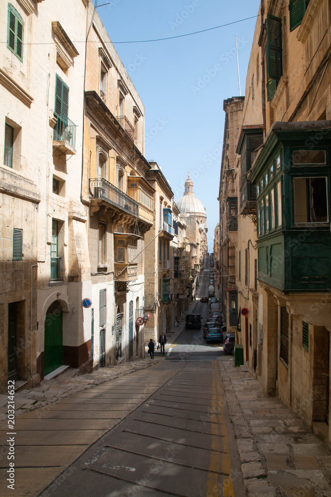 Dans les rues de La Valette, Malte