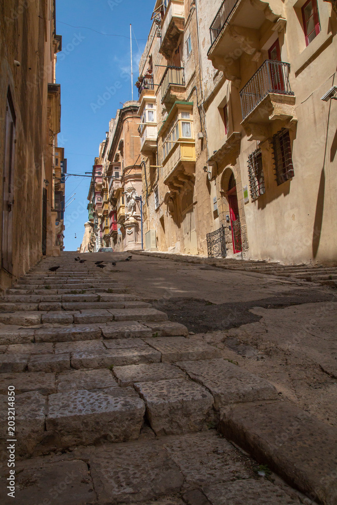 Dans les rues de La Valette, Malte