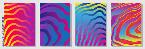 Set of A4 covers with holographic zebra pattern.