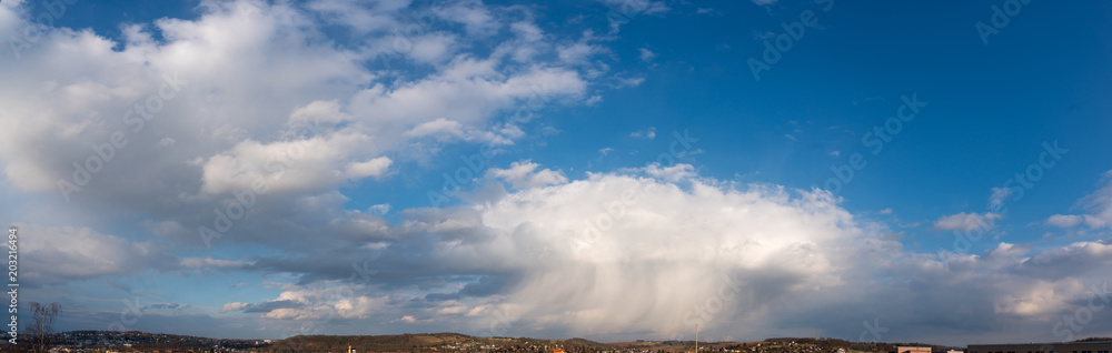 Fototapeta premium Panorama of summer sky background