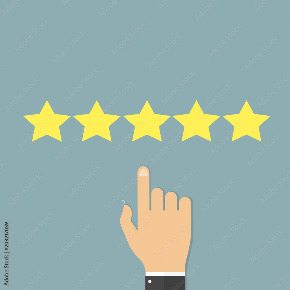 Isolated rating icon on white background. Concept of favorite, consumer and service.