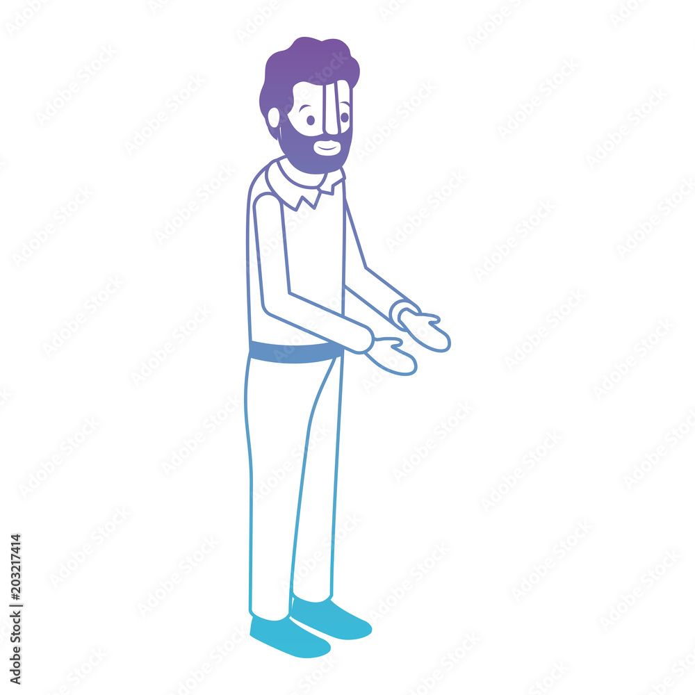 isometric man with beard avatar character vector illustration design isometric man with beard avatar character vector illustration design