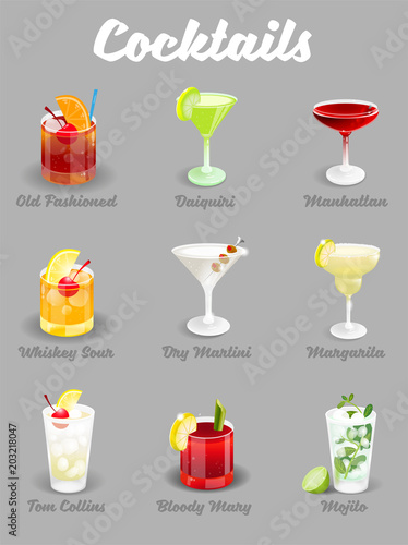 Cocktails set