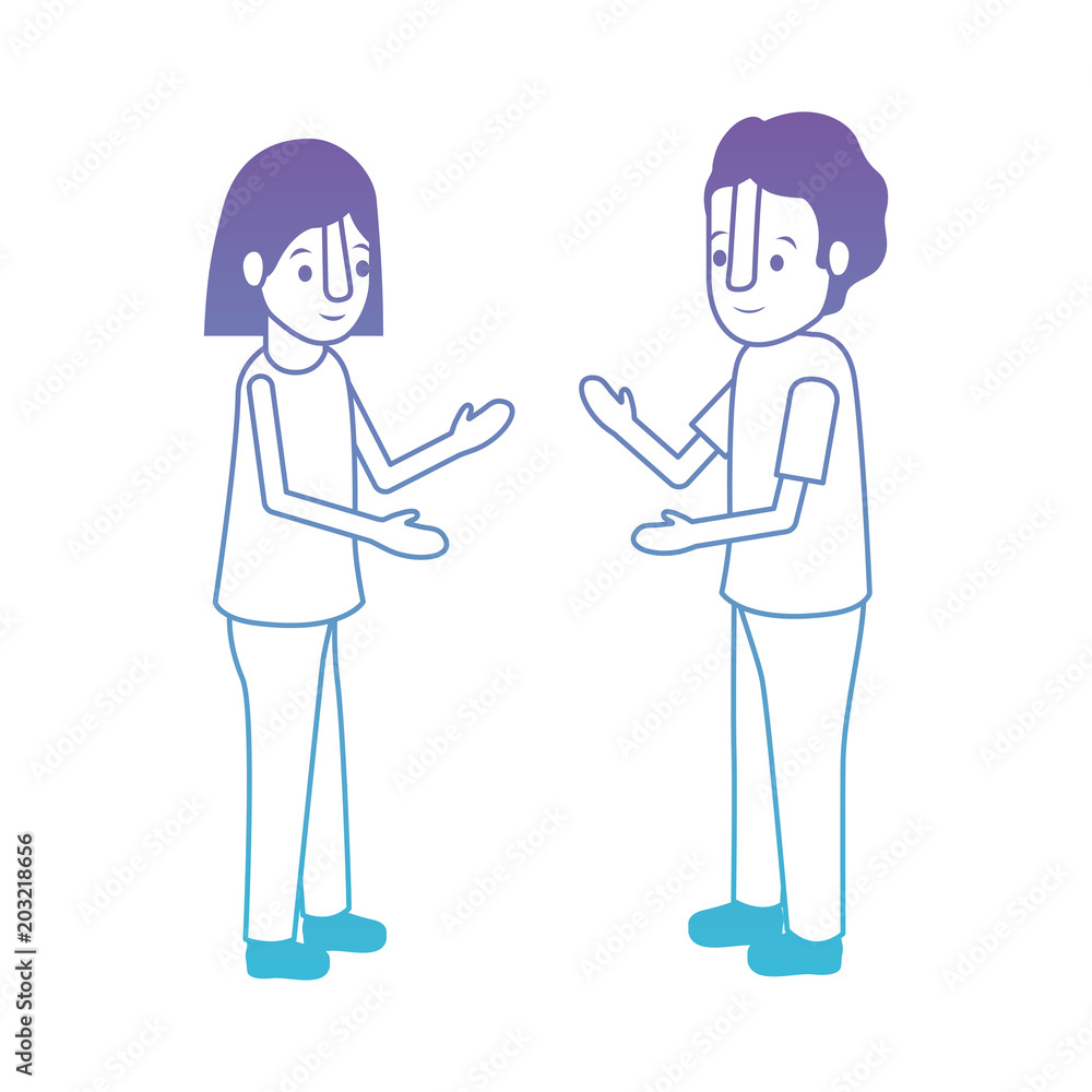 isometric little kids couple character vector illustration design isometric little kids couple character vector illustration design