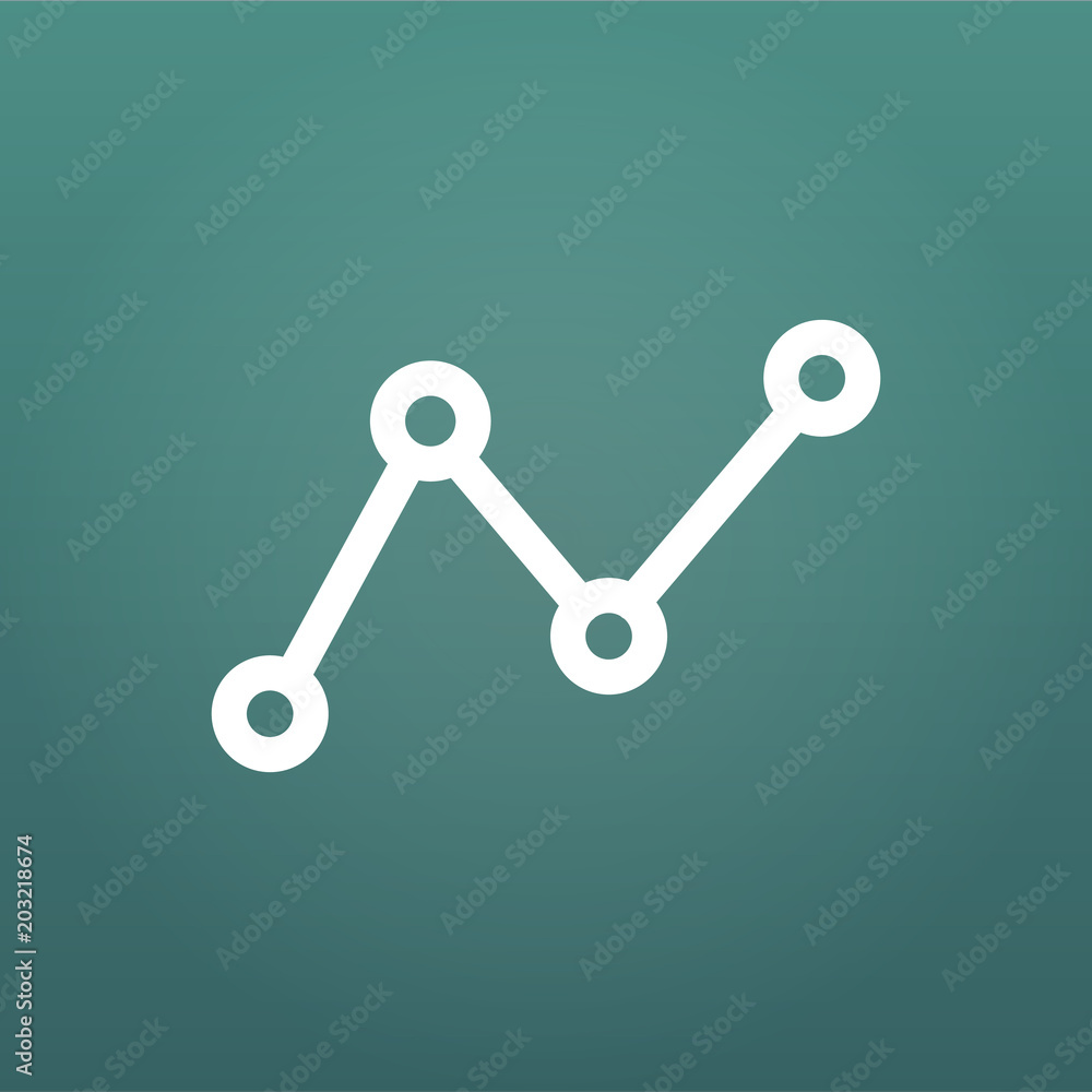 Growing Graph Icon, vector illustration isolated on modern background. Growing Graph Icon, vector illustration isolated on modern background.