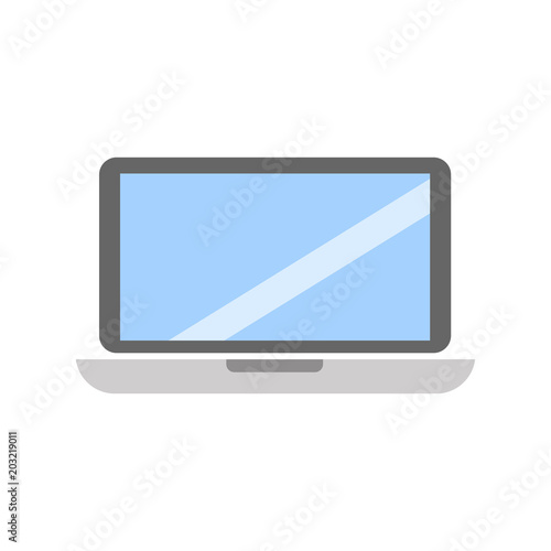 Vector PC flat icon isolated in cartoon style.
