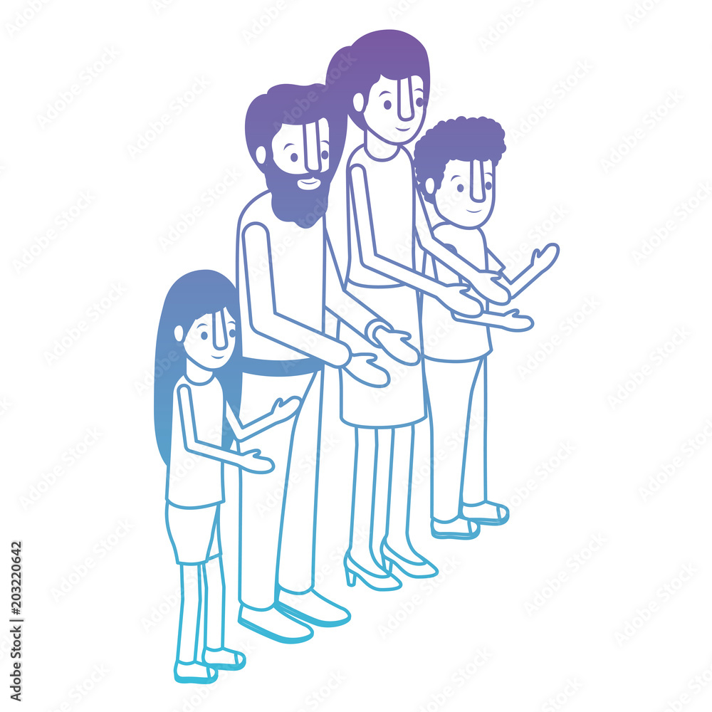 parents couple with son and daughter isometric vector illustration design parents couple with son and daughter isometric vector illustration design