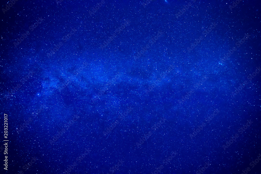 Night dark blue sky with many stars and milky way galaxy Night dark blue sky with many stars and milky way galaxy