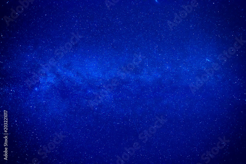 Night dark blue sky with many stars and milky way galaxy © Pavlo Vakhrushev