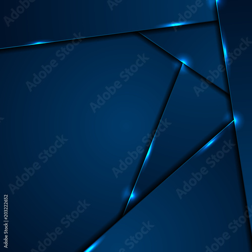 Dark blue corporate background with glowing lines