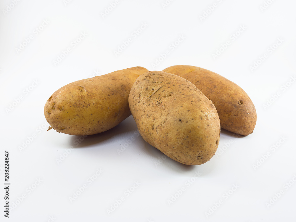 Potatoes isolated on white background. Potatoes isolated on white background.