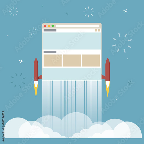 New website launch like a rocket