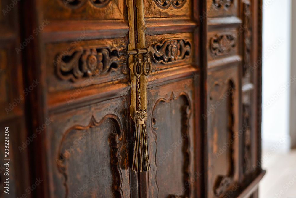Wooden carved door
