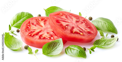 Fototapeta Naklejka Na Ścianę i Meble -  Tomato with herbs