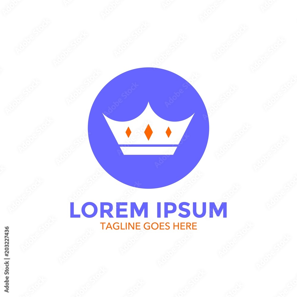 crown logo. vector illustration. icon crown logo. vector illustration. icon