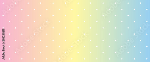 Pastel color rainbox gradient polka dot background