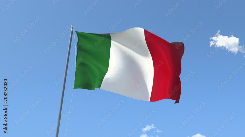 Flag of Italy Waving