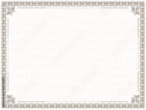 Design of border for diploma and certificate